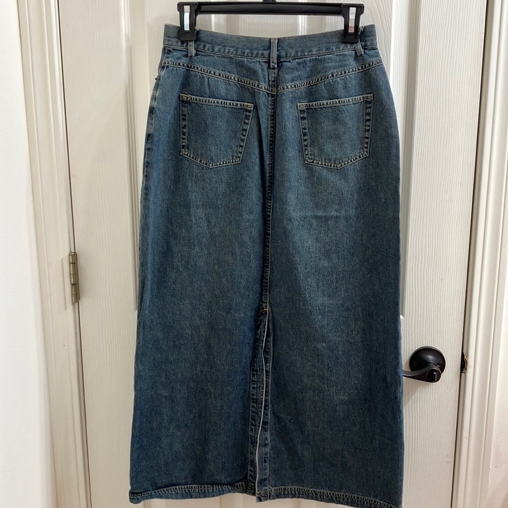 90’s Jean maxi A-line skirt 10p